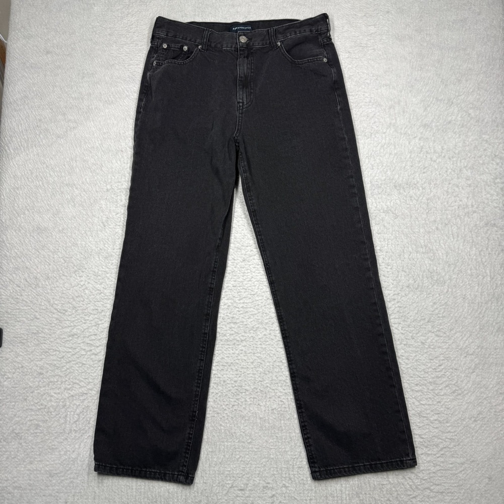 Aeropostale 90's Baggy Fit Loose Straight Leg Black Jeans Women's Size 12